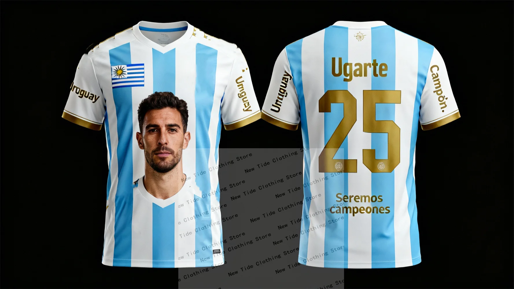 أوروغواي 2026 كرة القدم لكرة القدم جيرسي والقميص للرجال المشجعين - مجموعة معدات نمط المعجبين تظهر دعمك والفخر الآن #6