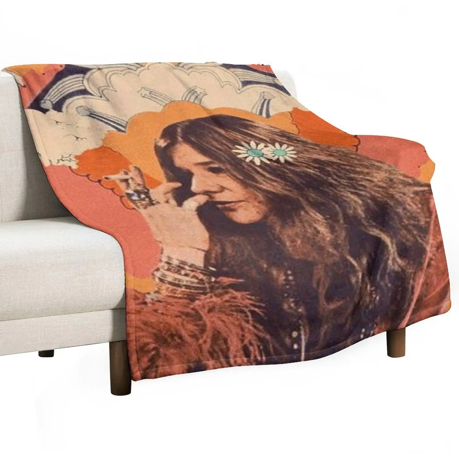 

Janis joplan Throw Blanket Furry Sofa Quilt for babies Summer Beddings Blankets