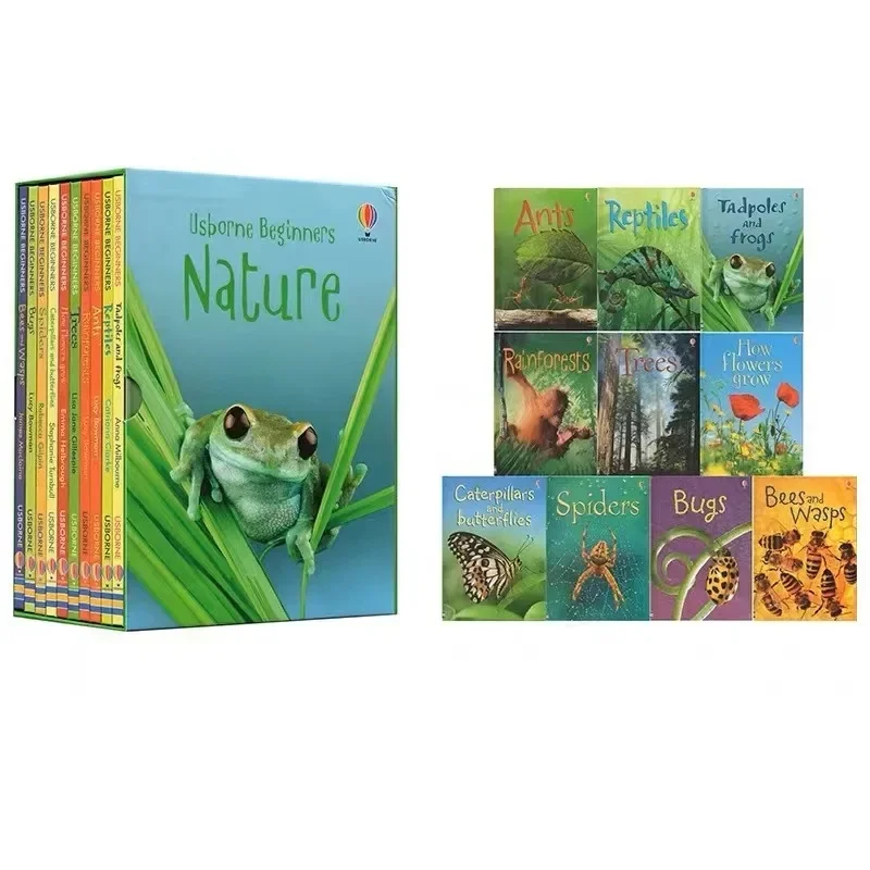 10 Books/Set Paperback Usborne Beginners Science Children Interesting Science Book Kids Students English Reading Picture Book