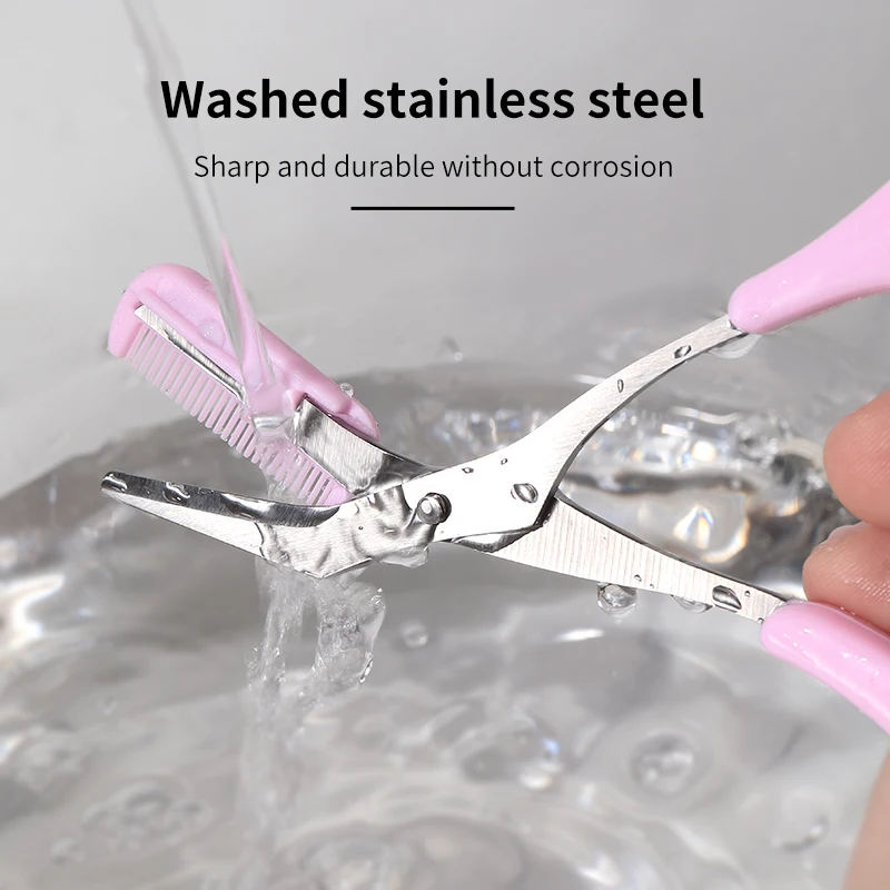 Abnehmbarer Augenbrauenkamm, professionelle Make-up-Schere aus Edelstahl, Wimpernschere, kleine Schere, Make-up-Werkzeuge für Anfänger