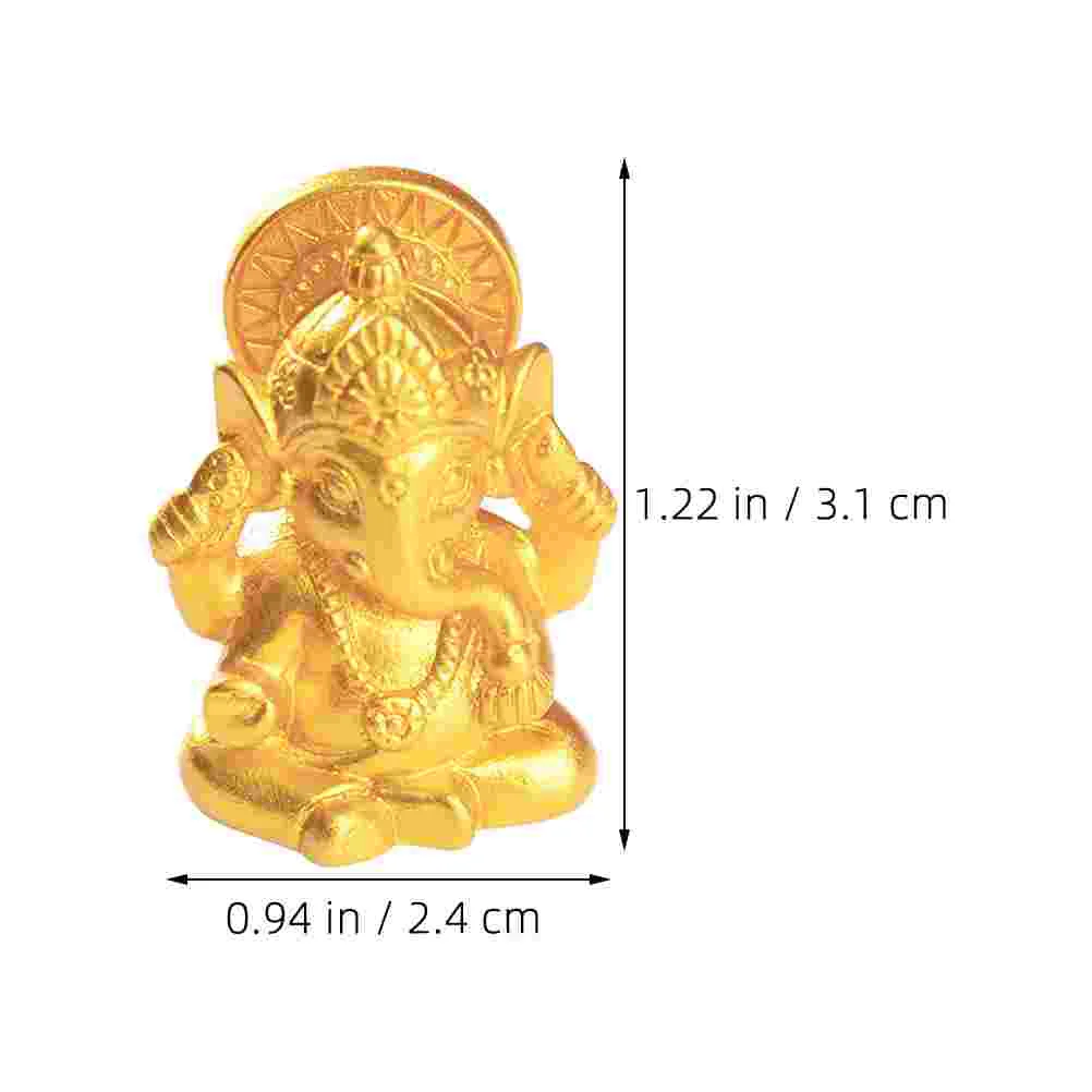 10 قطعة المشهد المصغر ل معبد غانيشا ديكور الجنية حديقة تمثال سيارة Pooja عناصر تمثال الراتنج Ganpati المعبود بوذا
