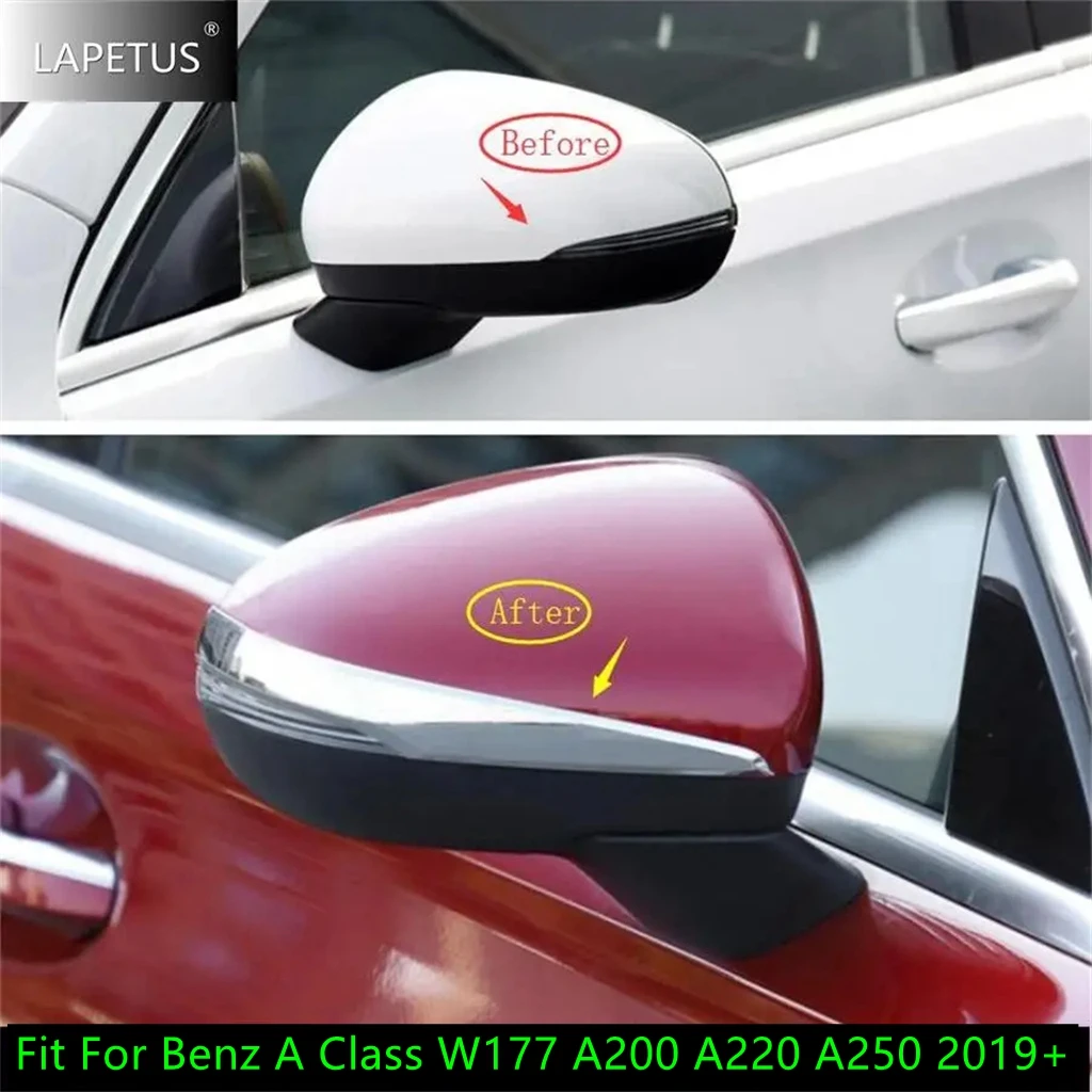 

Side Door Rear View Mirror Cover Trim Garnish Molding Overlay Strip Accessories For Benz A Class W177 A200 A220 A250 2019 - 2024