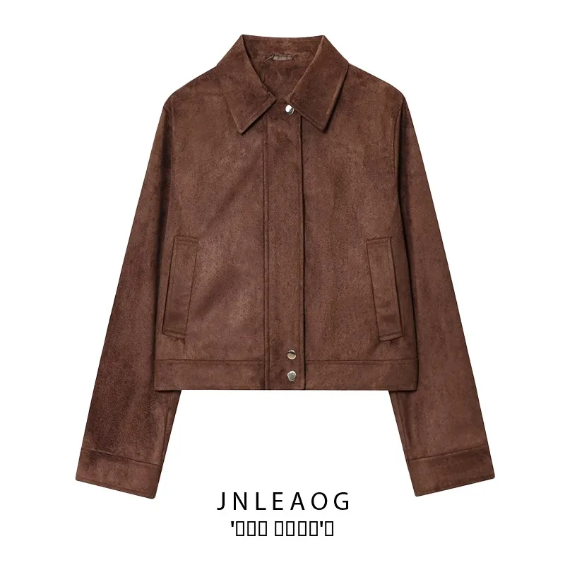 

Faionable ort Plu Jaet Women's Autumn New Sle Versatile Windproof Outerwear Stand Fit Polyester Fiber Ladies Coat