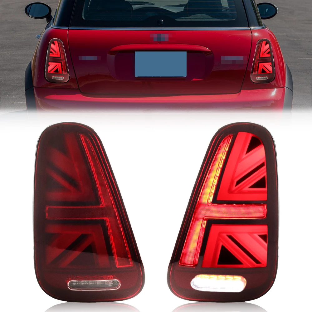 2 stuks achterlichten voor Mini Cooper R50 R52 R53 Union Jack, achterlichten/remlichten & sequentiële knipperlichten