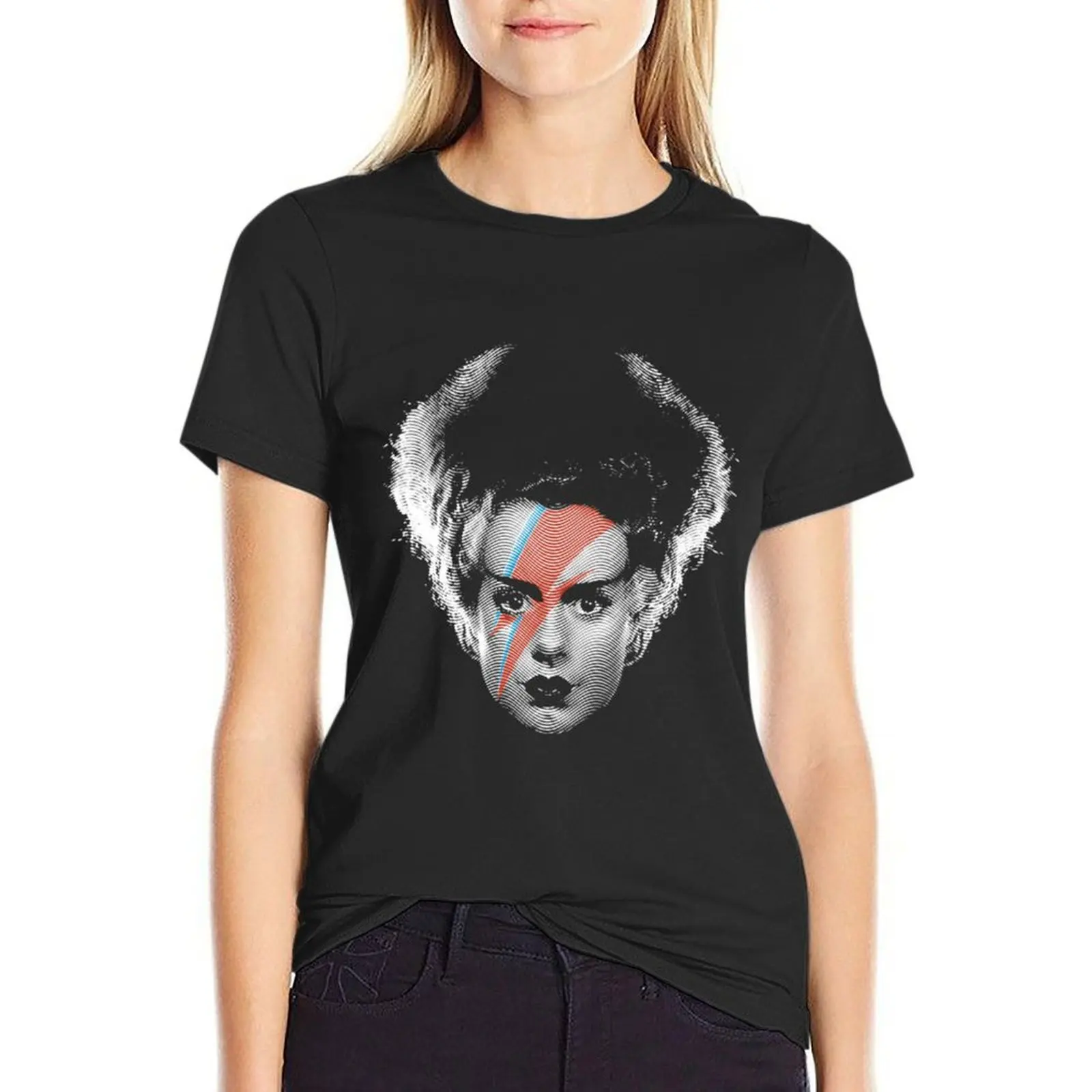 

Bride Of Bowie T-Shirt plus size tops anime funny T-shirt Women