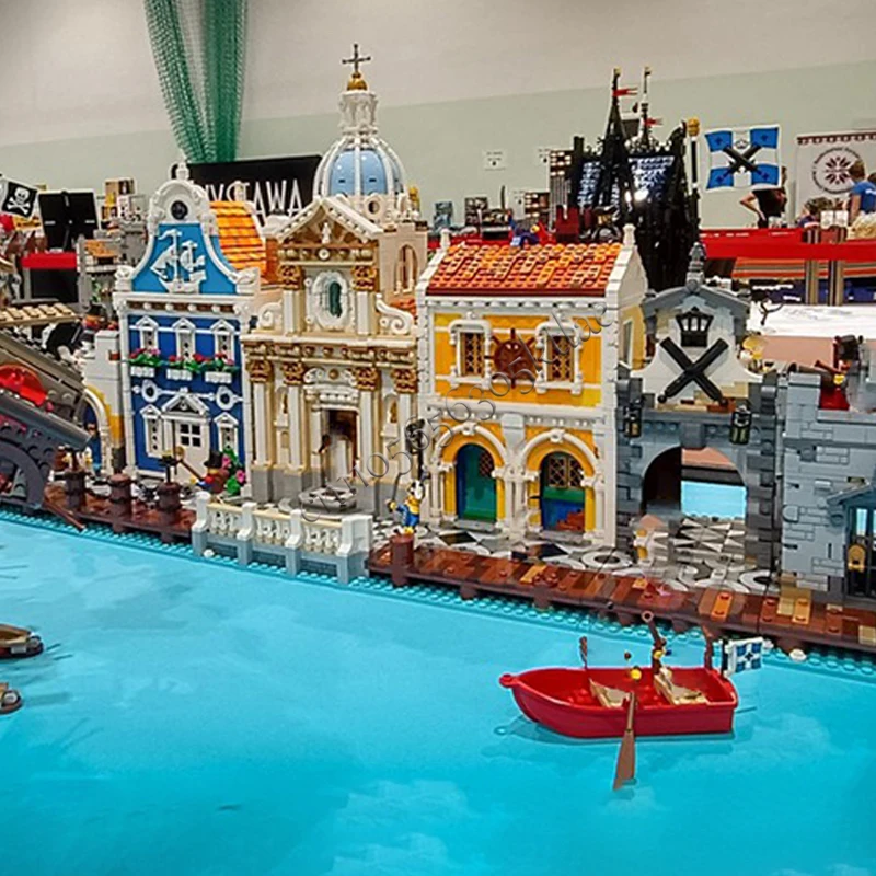 1642 PCS MOC Castello della Cappella Medievale Modello Modulare Building Blocks Set Educazione Assemblaggio Mattoni Giocattoli Per Bambini Regali Di Natale