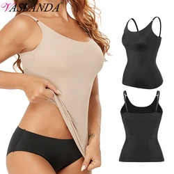 Kobiety brzuch bielizna modelująca gładkie kształtowanie sylwetki podkoszulki Camisole bielizna wyszczuplająca bezszwowe kompresyjne urządzenie do modelowania sylwetki kamizelka