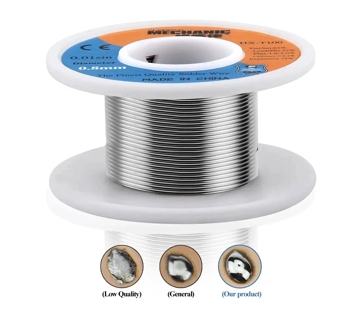 MECHANIC 55g Rosin Core Solder Wire 0.2/0.3/0.4/0.5/0.6/0.8/1.0/1.2mm Low Melting Point Welding Tin Wire BGA Soldering Tool