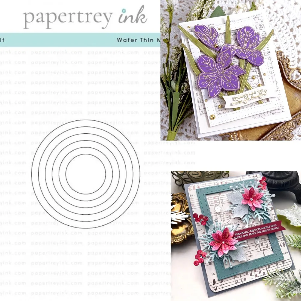 purple flowers New Arrival 2025 Metal Cutting Die Scrapbooking DIY Decoration Craft Embossing Stencil