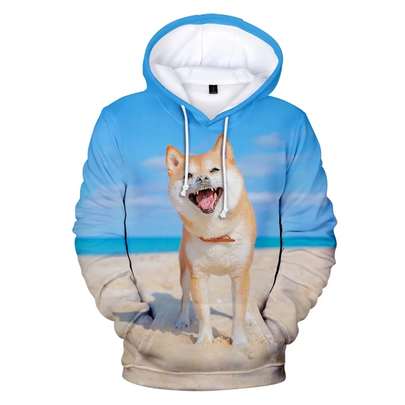 Japanese Shiba Inu Hoodie 3d Printed Pets Dog Graphics Autumn Casual Pullover Outdoor Cute Hoodies Sweatshirt Men Clothing