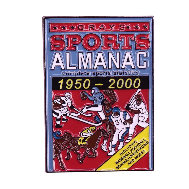 Grays Sports Almanaque de Regreso al futuro, Pin de esmalte para solapa, broche para ropa, mochila, maletín, insignia, decoración de joyería, regalo