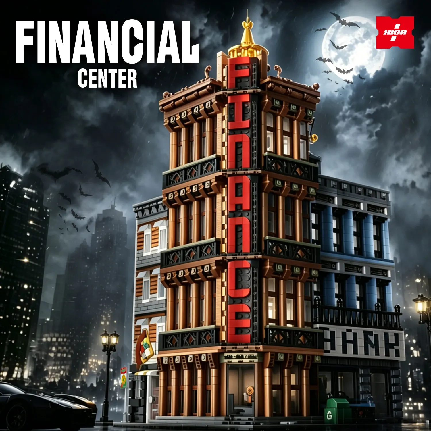 

Creatie MOC Financial Center Bank Building Modular City Bricks Street View Model Architecture Construction Toy Gift 3763pcs