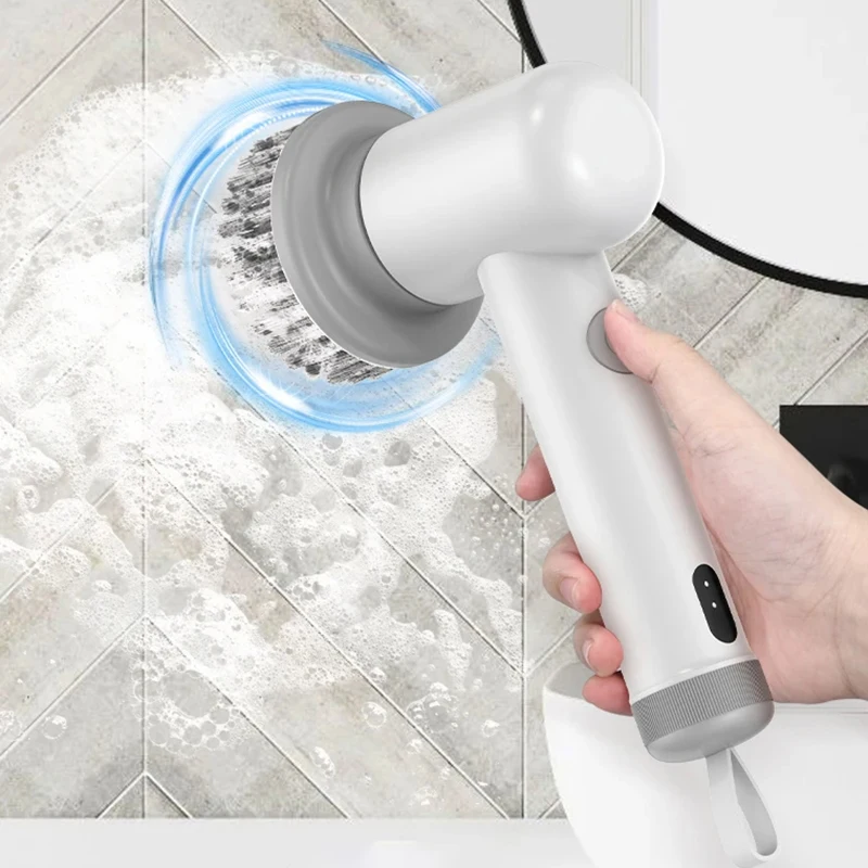 Electric Cleaning Brush Bathroom Toilet Floor Cleaning Tools Dish Washer Electric Spin Scrubber Gadget Electric Cleaning Brushes