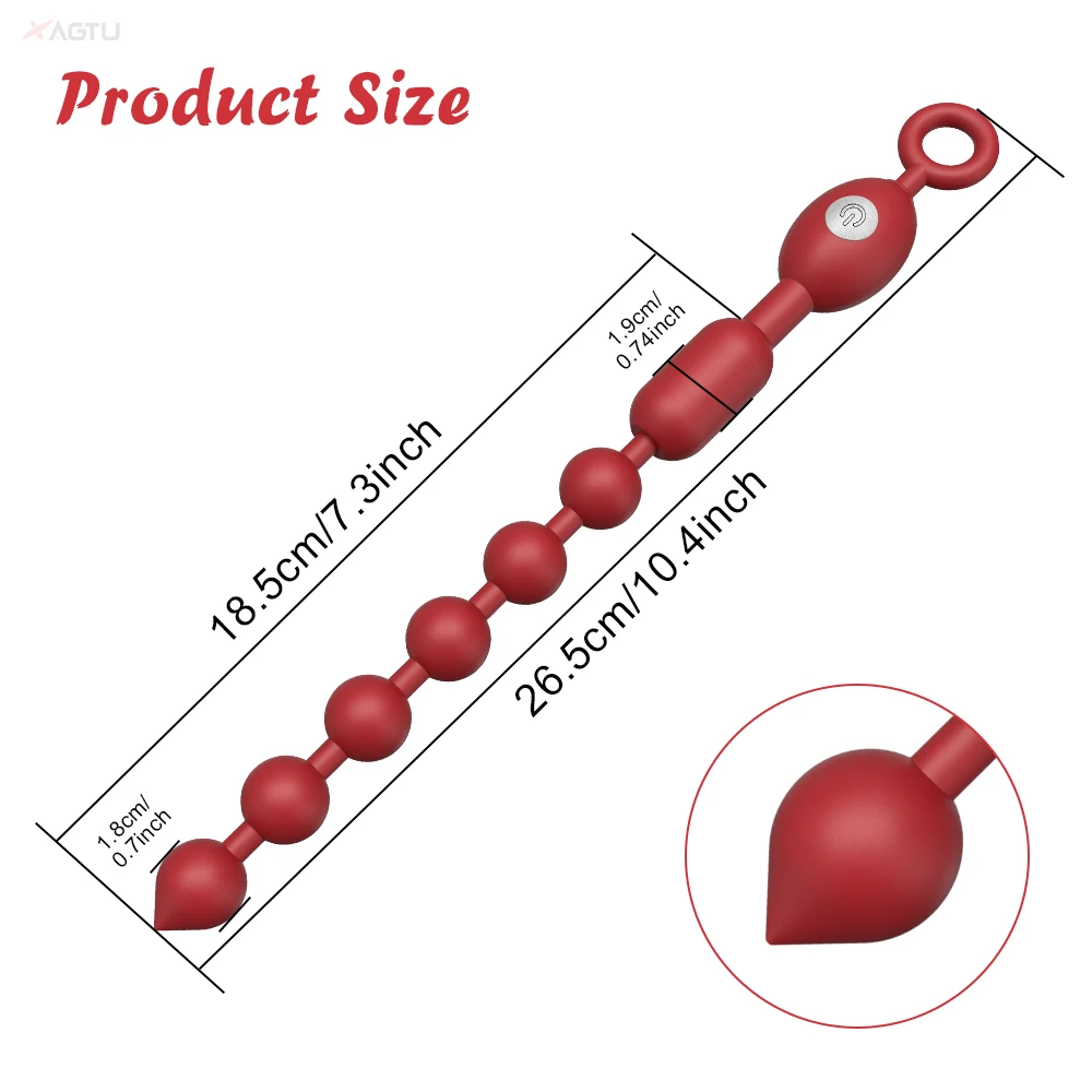 Anal Vibrator Prostate Massager Anal Beads Balls Butt plug Soft Silicone Good for Men Adults Sex Toys for Man Woman