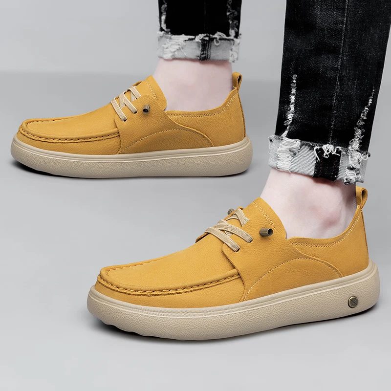 

Quality Soft Soled Comfort Outdoor Sports Walking Shoes Luxury Brand Business Office Versatile Real Leather Shoes Driving Shoes