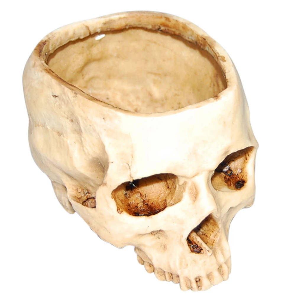 Resin Skull Planter Pot Workmanship Fruit Plate Storage Container Multifunctional European Eco-friendly Handmade for Home Easter