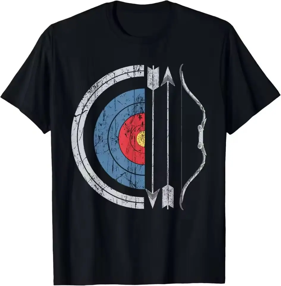 Archery Target Bow and Arrow Marksman Quiver for Archers T-Shirt Unisex Summer Streetwear Tops Mens T Shirt Camiseta Hombre