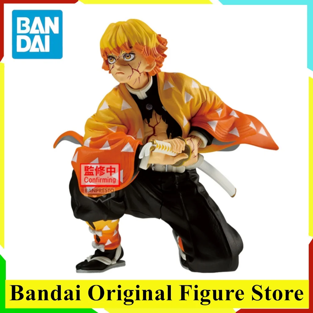 Figura de acción original de BANDAI Demon Slayer: Kimetsu no Yaiba, Agatsuma Zenitsu MAXIMATIC, modelo de PVC, Figuarts