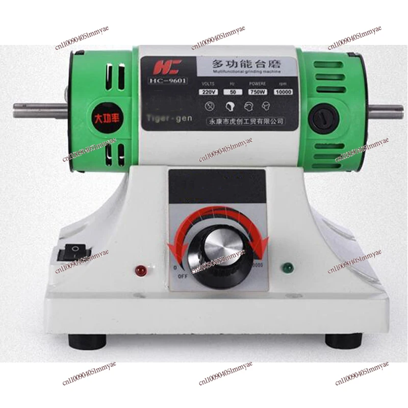 

220V Jewelry Stone Grinder, Desktop Electric Polisher, Desktop Lathe Polisher, Adjustable Speed 0-10000RPM, 750W