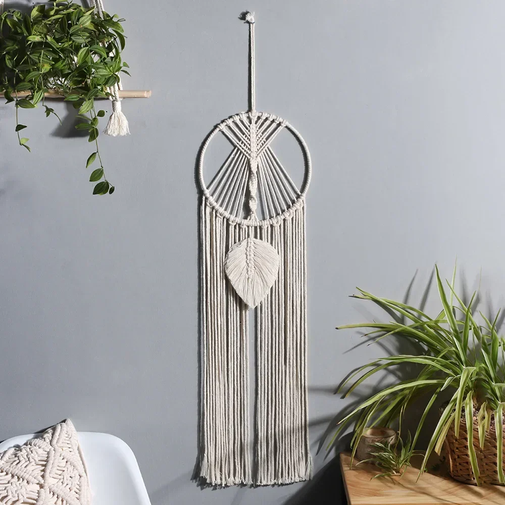 

Bohemian hand-woven cotton rope dream catcher tapestry decoration Nordic style creative gifts Home pendant decoration