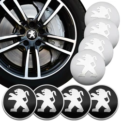 56 60mm Car Wheel Center Cover Hubcap Emblem Decal Sticker Accessories For Peugeot 108 2008 206 207 3008 208 407 106 206 307 508