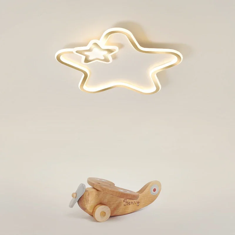 Lámpara de techo LED de estrella moderna para niños, sala de estar, estudio, pasillo, balcón, candelabro, decoración interior del hogar, accesorio