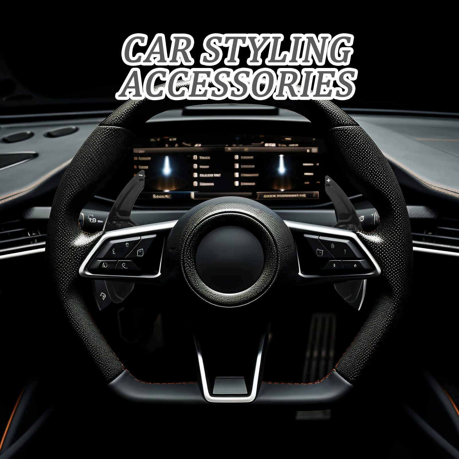 

1 Pair Carbon Fiber Steering Wheel Paddle Extended Shifter Trim Shift Paddle Ornament Forged Texture Abs Durable Lightweight Car