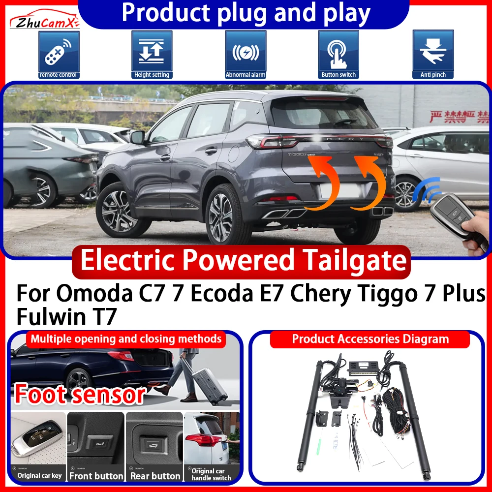 Powered Tailgate for Omoda C7 7 Ecoda E7 Chery Tiggo 7 Plus Fulwin T7 System Anti Pinch Smart Intelligent Control Gate Lift Kit
