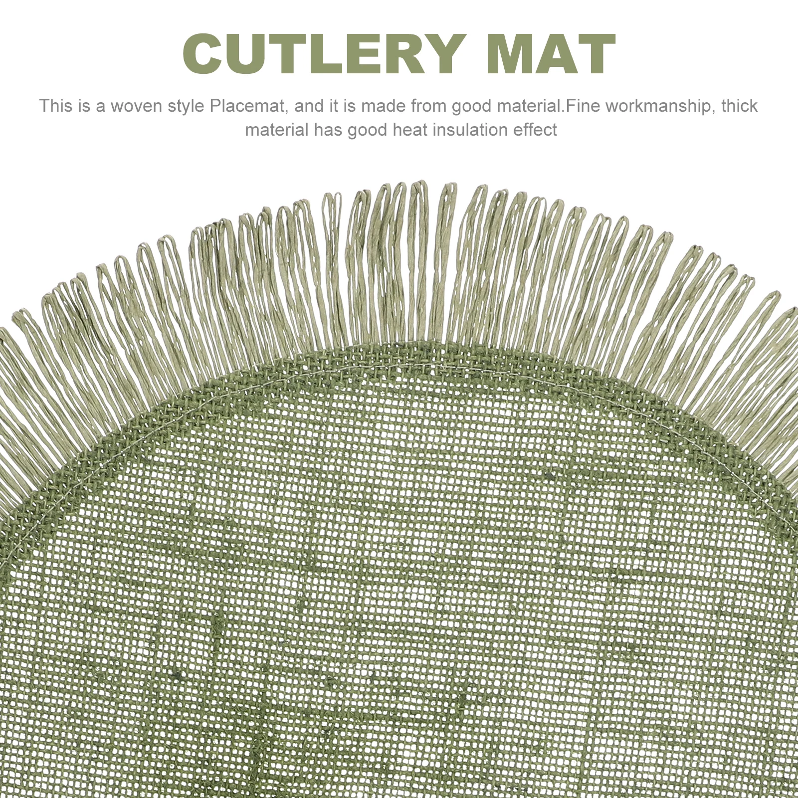 

2pcs Round Woven Placemat Decorative Table Mat Heat-Resistant Coaster Cutlery Pad Insulated Teapot Mat Anti-Scalding Bowl Pad