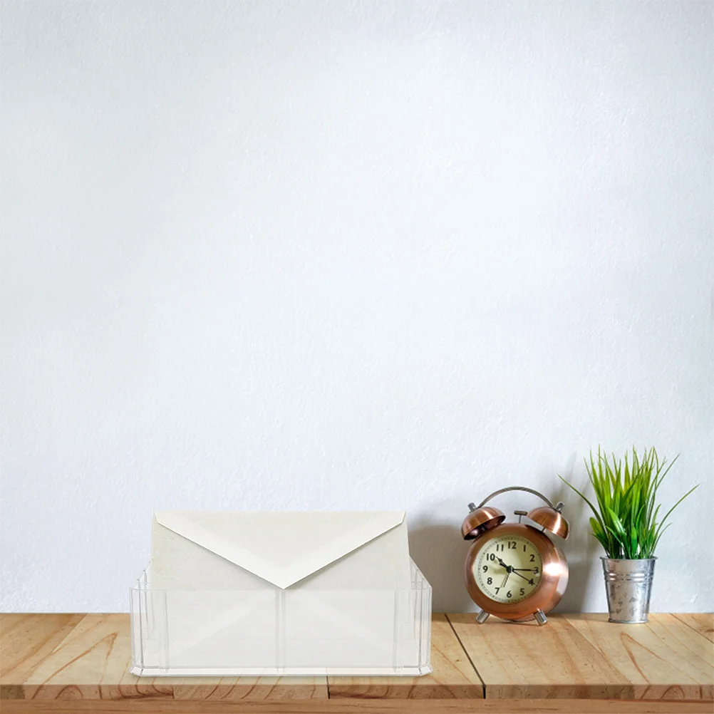 2 قطعة صناديق تخزين النقود متعددة الشبكة من الأكريليك منظم شفاف صينية النقود المدمجة لسطح المكتب لتخزين مغلف العملات المعدنية #2