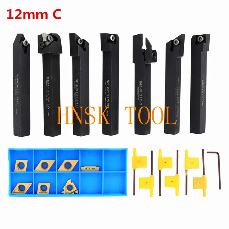 NEW 10mm 12mm 16mm Shank Lathe Turning Tool Holder Boring Bar Lathe Tool Lathe Cutter CNC Metal Turning Rod Holders And Inserts