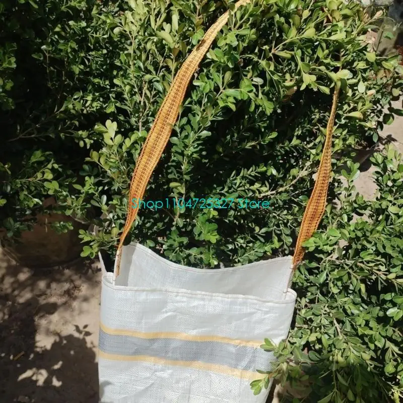 D8KF Spacious Water Resistant Crop Collector Bag With Adjustable Straps For Farm Use