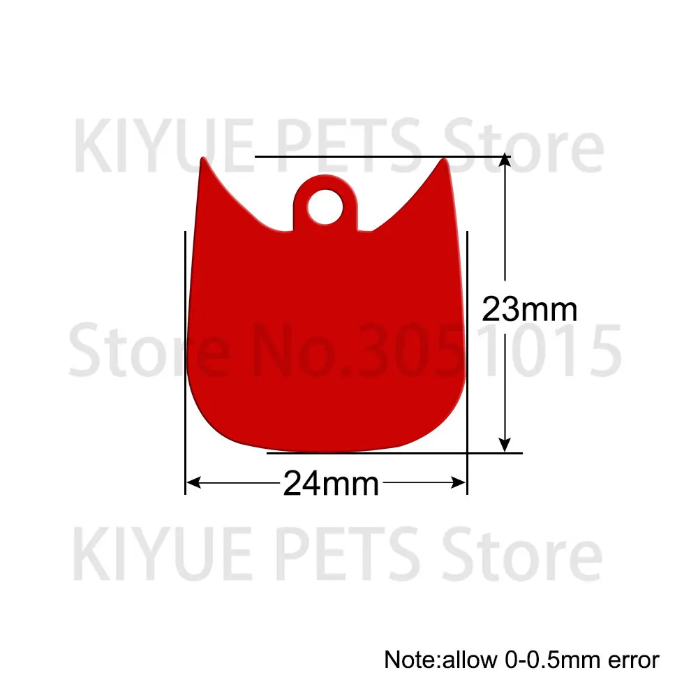 Wholesale 100Pcs Cat Face Shape Aluminum Personalized Dog ID Tags Pet Name Tag Custom  Engraved Owner Phone NO.Plate Collar Pet