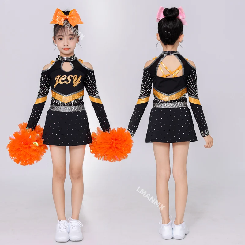 

Children's cheerleading competition clothing long sleeved gymnastics competition professional competition clothing
