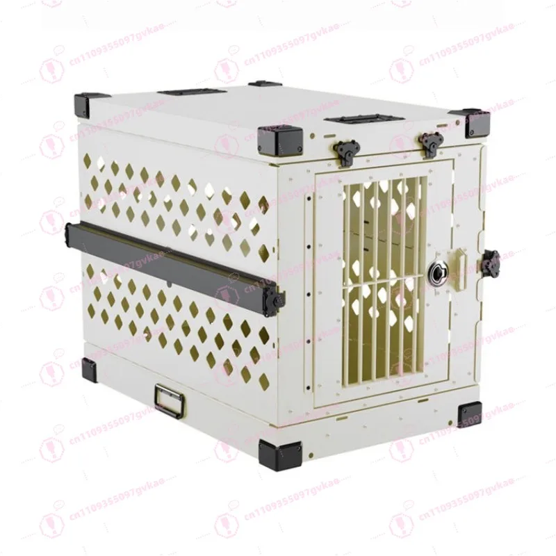 Portable Folding Pet Cage Single Dog Metal Crate Kennel for Car Travel Outdoor Camping Pet Carrier for Small Medium Dogs