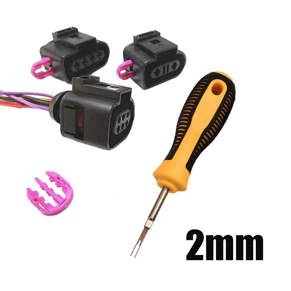 Herramienta de extracción de terminales de coche, Extractor de Pin de llave de cableado eléctrico, Extractor de conector eléctrico, Eyector, 1mm,