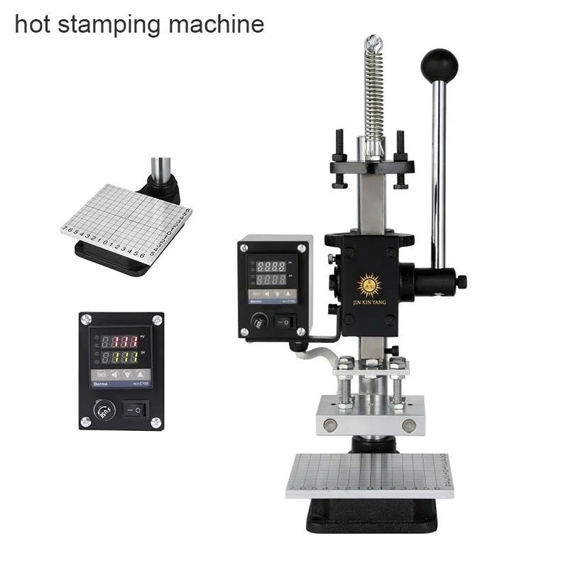 

Small Hot Stamping Machine Desktop Manual Hot Press Hot Stamping Machine Stamping Machine Leather Cutting Machine Branding Machi