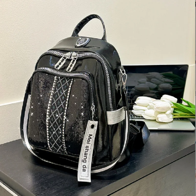 New Women High Quality Leather Backpack Large Capacity Shoulder Bags School Bag for Teenage Girls Travel Backpacks Sac A Dos
