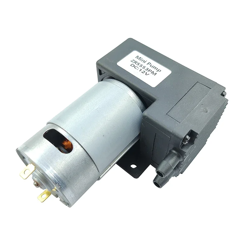 12V DC 10L/min -80kPa High-Flow High-Pressure Mini Vacuum Pump for DIY Crafts, Packaging, Inflation