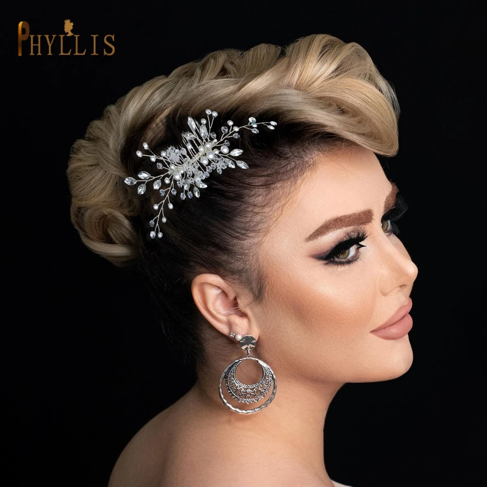 A486 Pearl Bridal Comb Crystal Hair Jewelry Women Hairpieces Wedding Hair Accessories Clips Women Hairpins Bridal Headwear