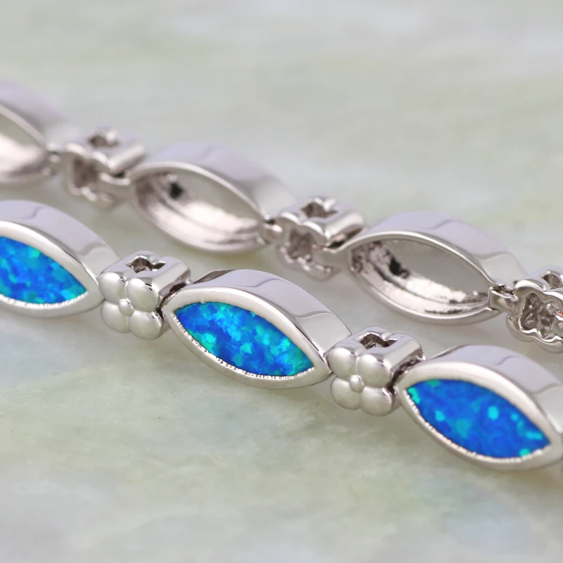 JLB-084 Hot Sale Horse Eye shape Blue Opal fashion Jewelry Bracelet wholesale factory pric for Ladys birthday and Valentine Gift