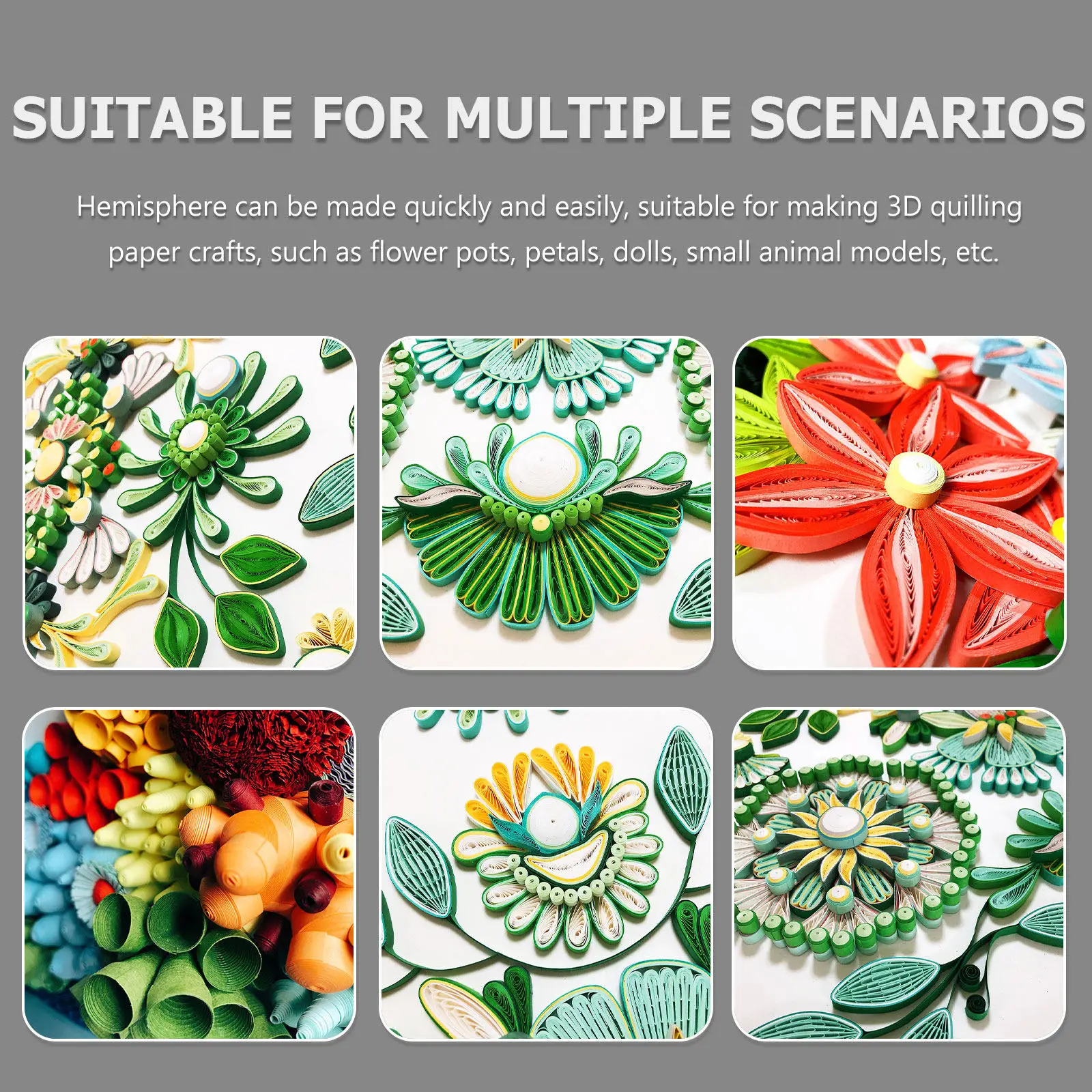 Art Quilling Craft - เครื่องมือทำกระดาษควิลลิ่ง 2 ชิ้น แบบครึ่งวงกลม สำหรับงานฝีมือกระดาษ DIY