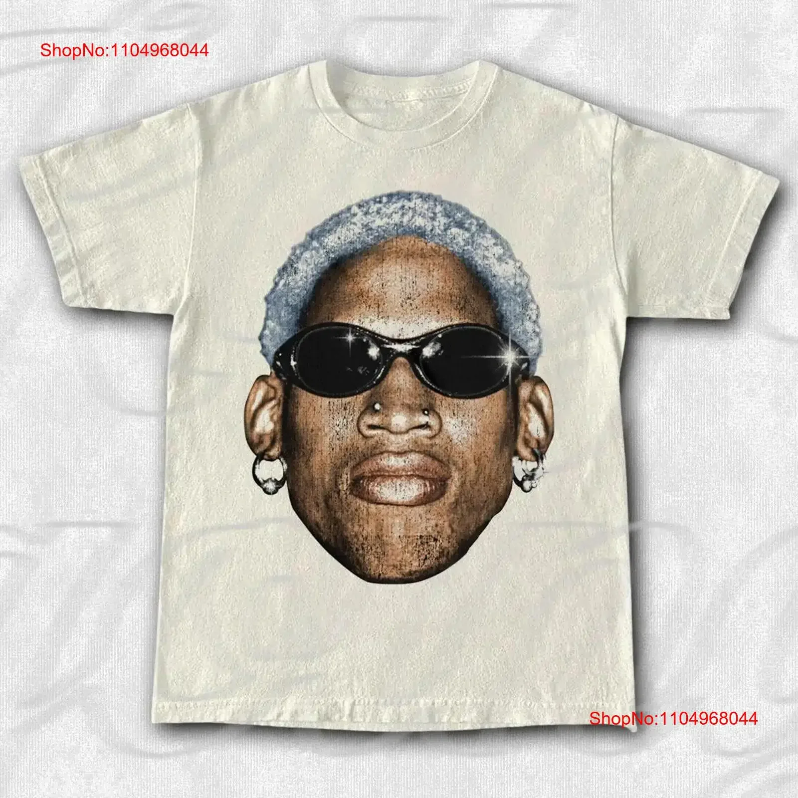 Limited Rodman Big Face Vintage T Shirt For Women and Man vintage Washed Casual Versatile graphic Comfortable designer clothes