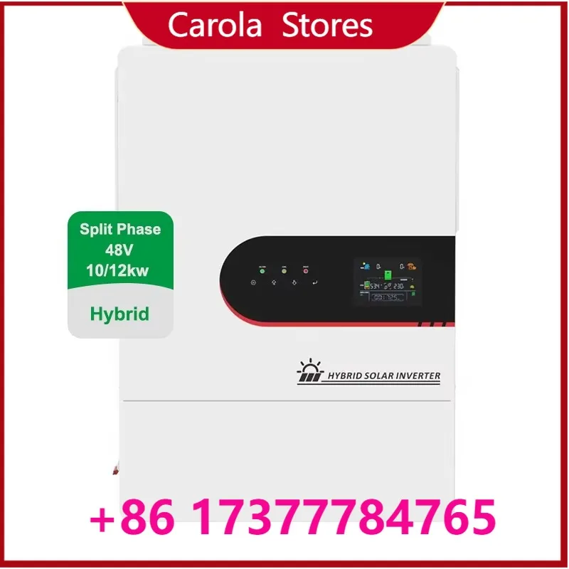 HU Series Split Phase Hybrid Inverter 48V DC 10KW 12KW On Off Grid Built-in MPPT For North American Home