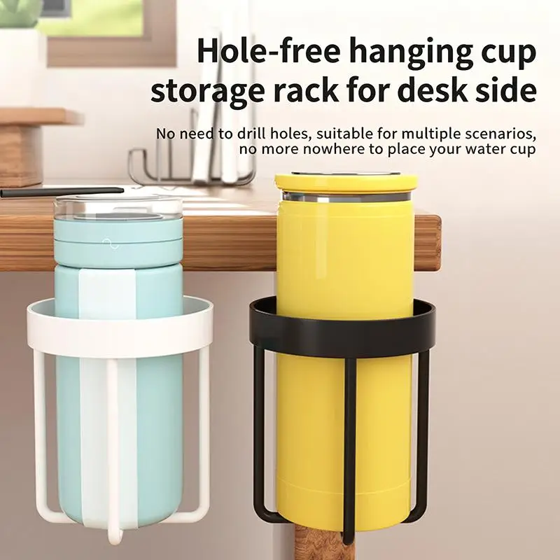 Desktop Fixed Water Cup Clip Holder Space Saving for Office Desk Secure Storage for Study Home Use