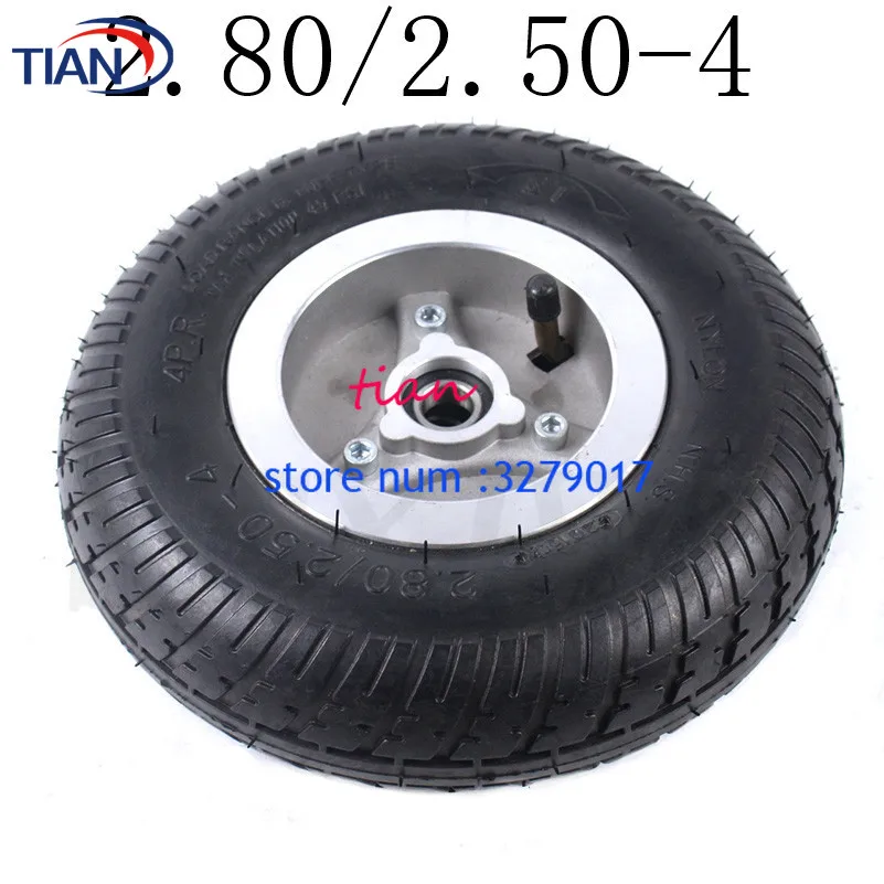 Hot Sale Good Quality 2.80/2.50-4 Tire Wheel 9 Inch for Electric Scooter Trolley Trailer and Wheelchair Hand Truck