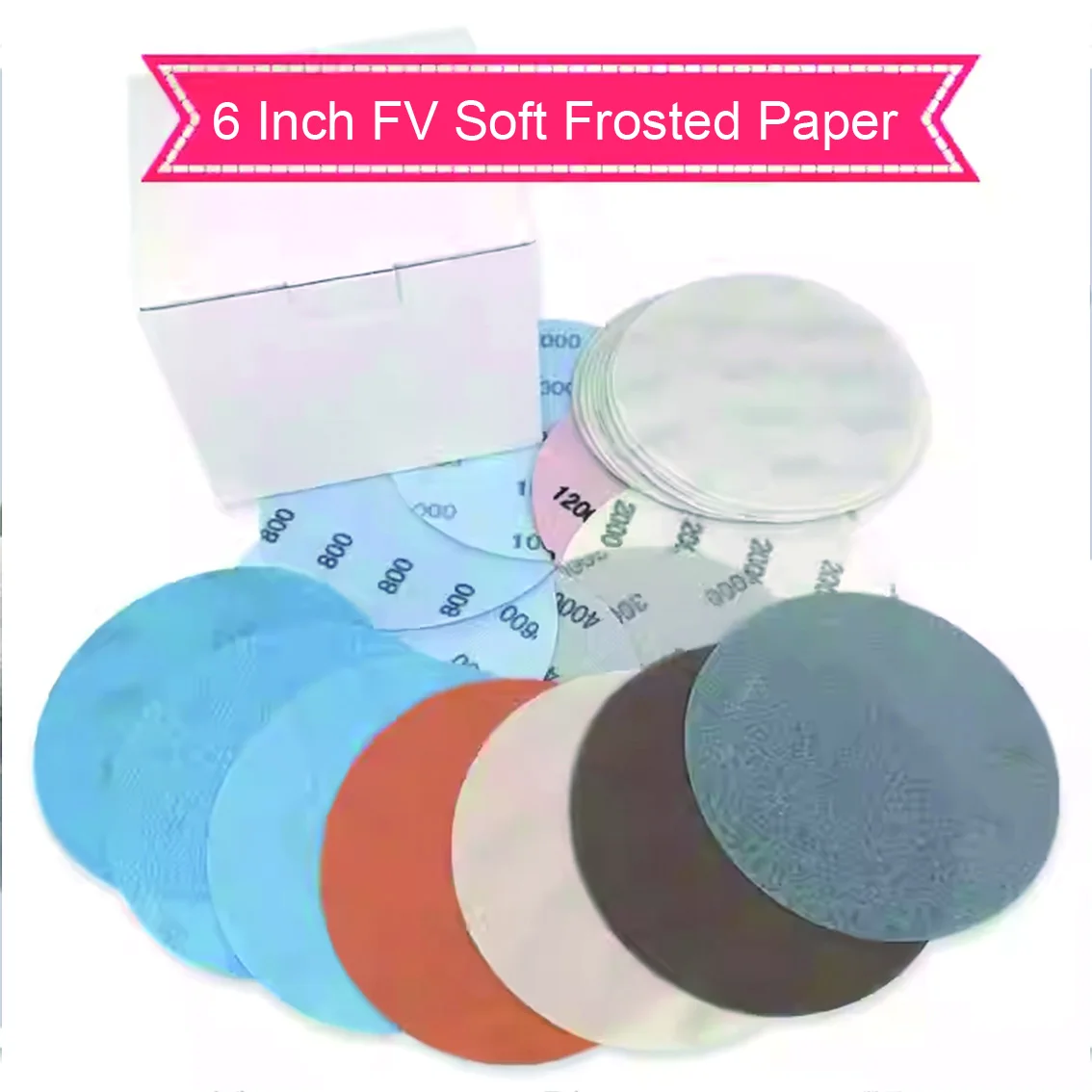 1Pcs Wet And Dry Dual-use FV Plush Soft Sandpaper Polishing Waterproof Sand Disc Self-adhesive Car Beauty Primer Putty Polishing