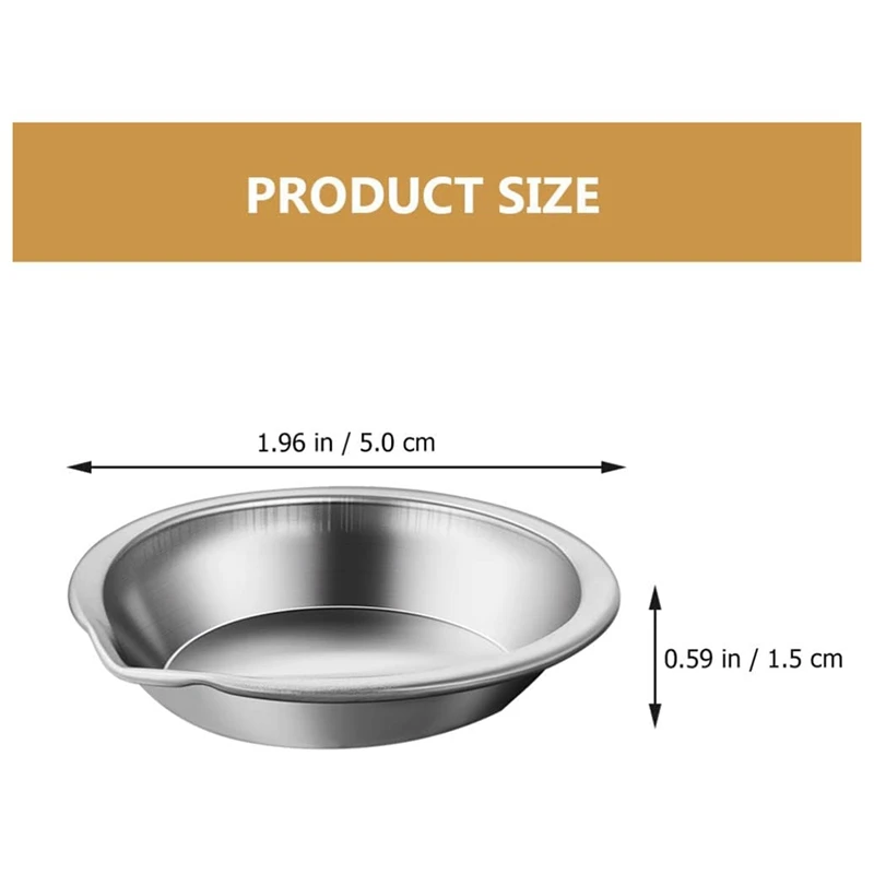 30 PCS Stainless Steel Painting Color Palette, With Mouth 2 In Painting Trays Make-Up Pallets Mini Metal Paint