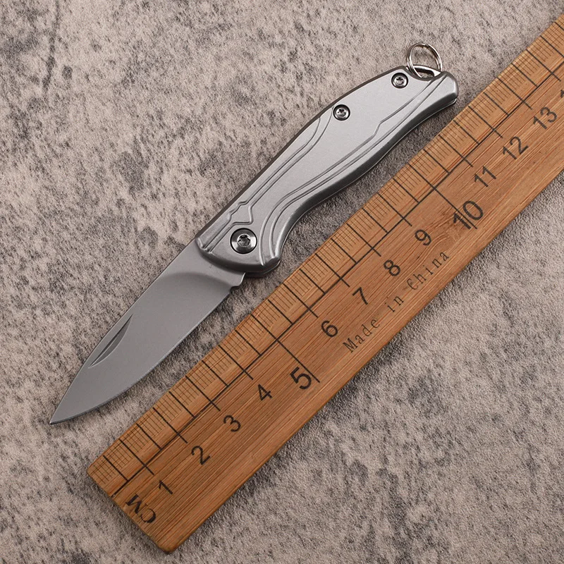 

New Steel Blade Mini Pocket Folding Knife Alloy Handle EDC Outdoor Camping Self-defense Portable Tools Flipper For Man