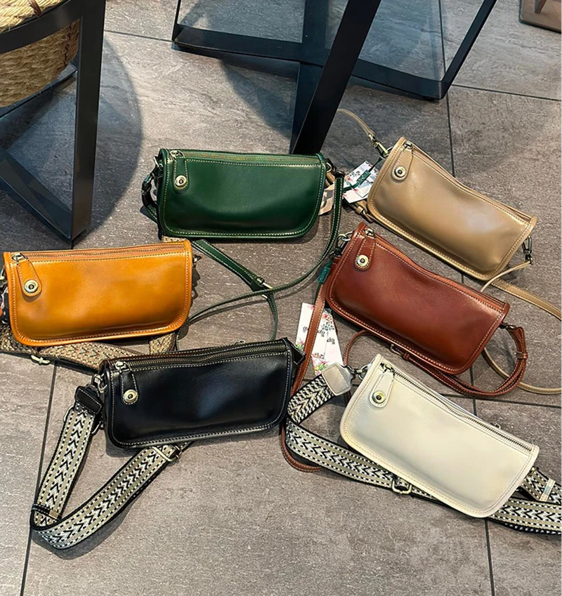 

New stylegenuine leather dumpling bag for women, small cowhide bag, retro style, underarm bag, high-end women's bagcrossbody bag